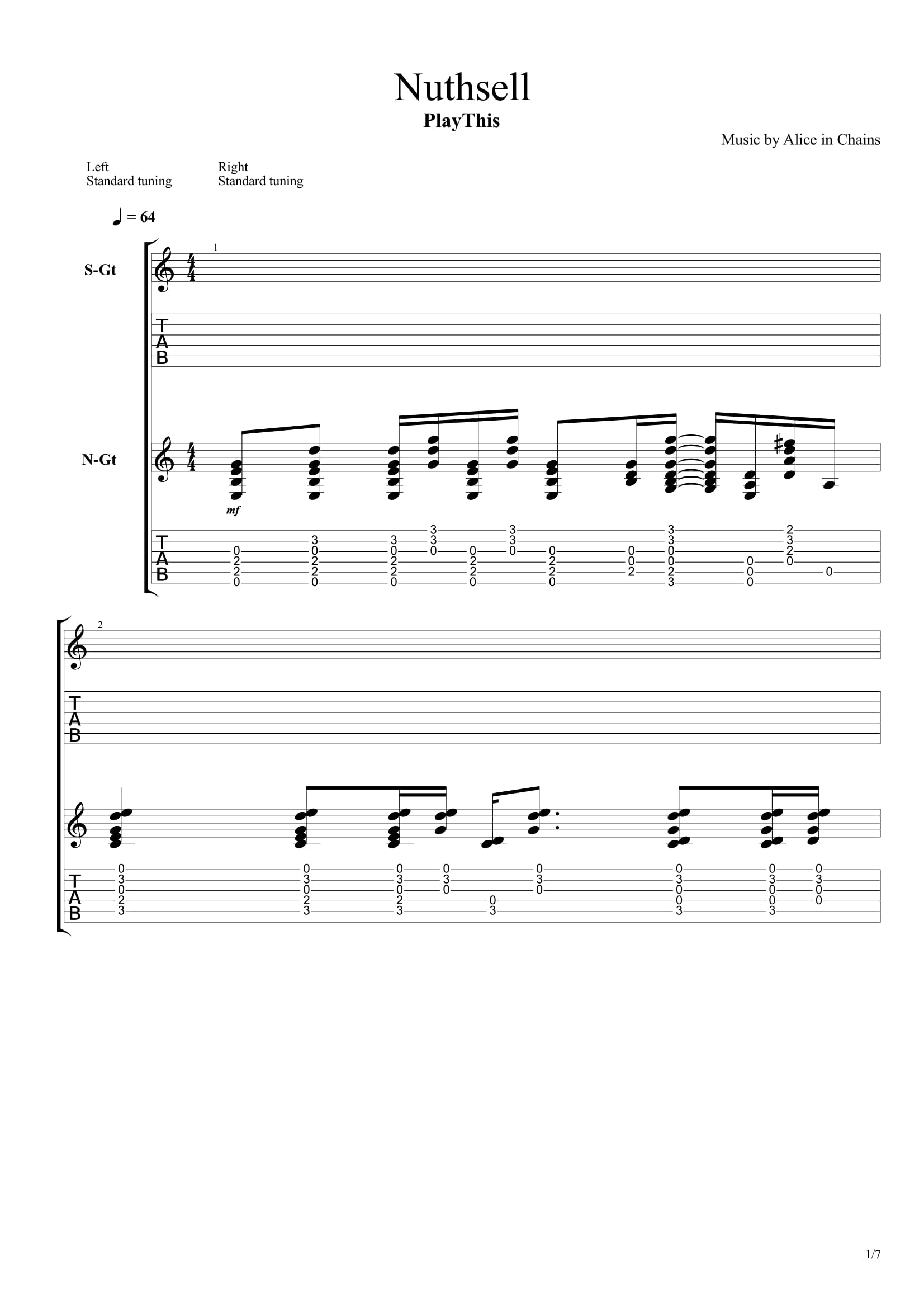 Топ 100 песен для акустической гитары 3/10 - 3. Nutshell - Alice in Chains