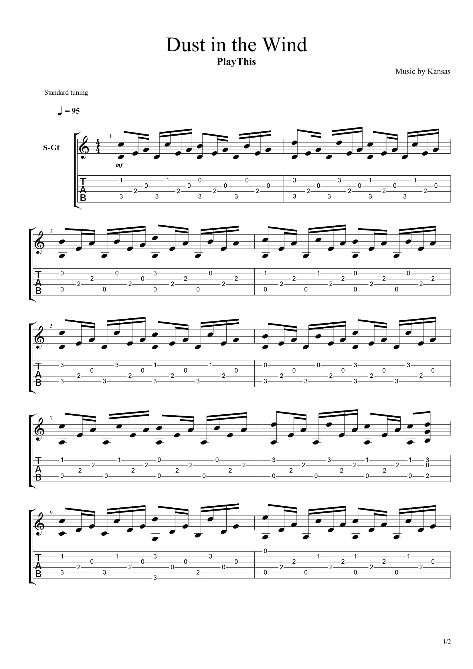 Топ 100 песен для акустической гитары 2/10 - 5. Kansas - Dust in the Wind
