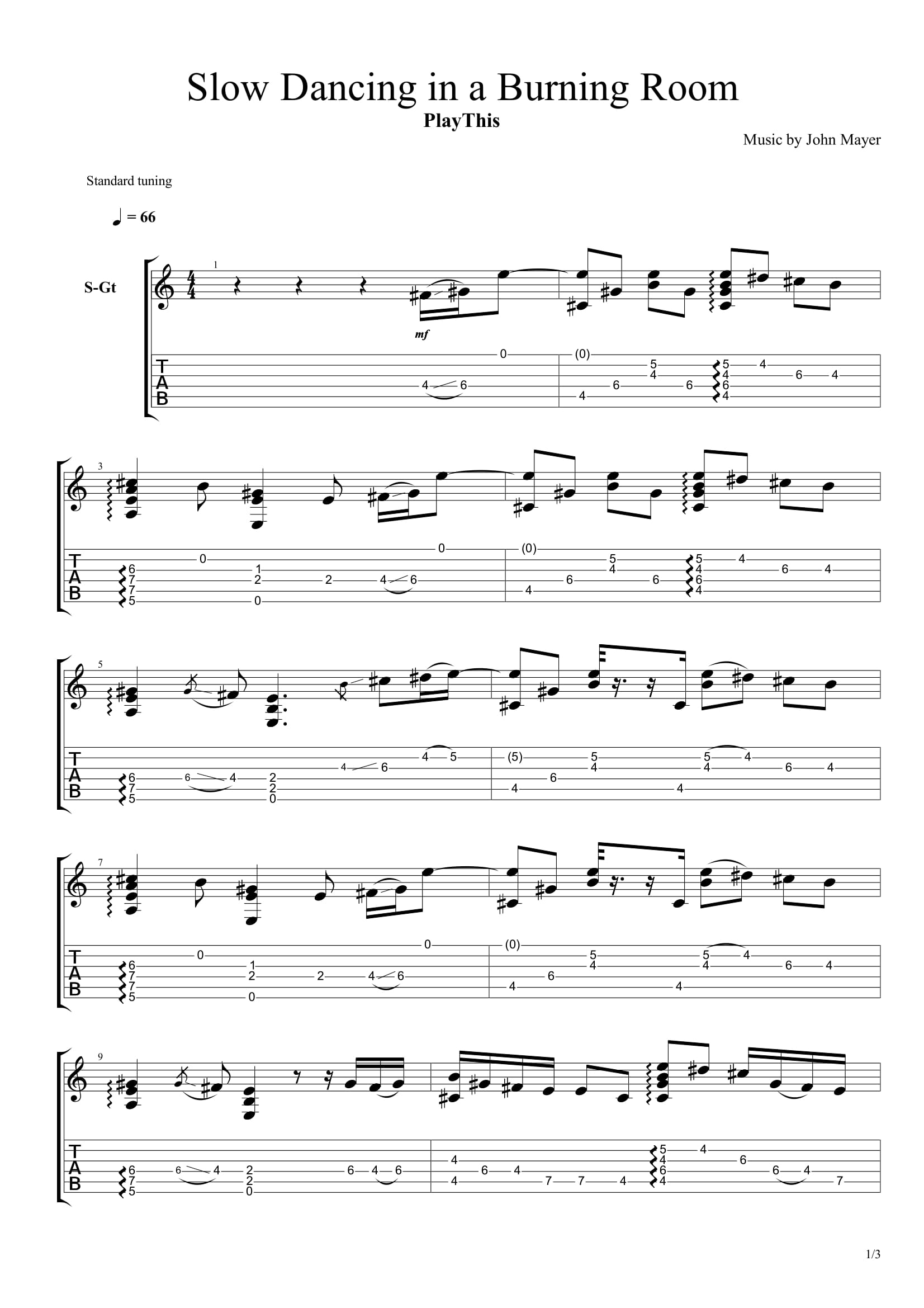 Топ 100 песен для акустической гитары 1/10 - 9. John Mayer - Slow Dancing In A Burning Room